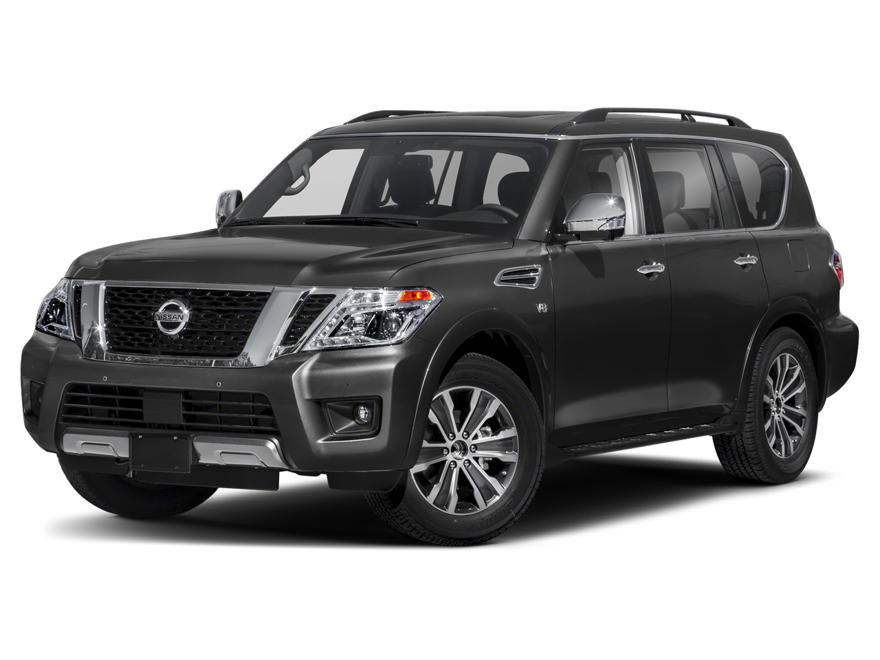 2020 Nissan Armada SL in Gun Metallic — front three-quarter view