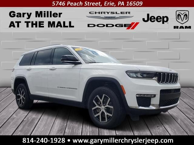 2023 Jeep Grand Cherokee L Limited 4x4 in Bright White Clearcoat — front three-quarter view