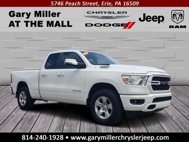 2024 RAM 1500 Big Horn Quad Cab 4x4 6'4' Box in Bright White Clearcoat — front three-quarter view