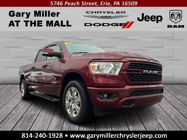 2022 RAM 1500 Big Horn Crew Cab 4x4 6'4' Box in Delmonico Red Pearlcoat — front three-quarter view