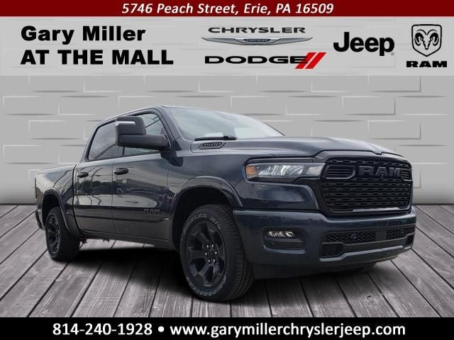 2026 RAM Ram 1500 RAM 1500 BIG HORN CREW CAB 4X4 5'7' BOX in Forged Blue Metallic Exterior Paint — front three-quarter view