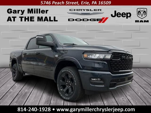 2026 RAM Ram 1500 RAM 1500 BIG HORN CREW CAB 4X4 5'7' BOX in Forged Blue Metallic Exterior Paint — front three-quarter view