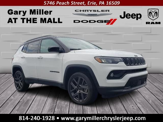 2026 Jeep Compass COMPASS LIMITED ALTITUDE 4X4 in Bright White Clear-Coat Exterior Paint — front three-quarter view