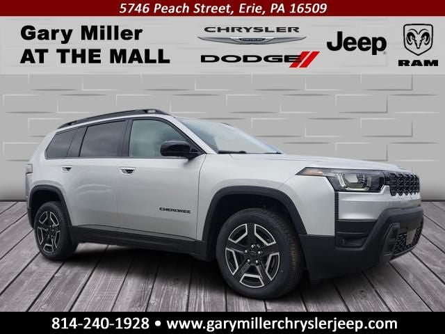 2026 Jeep Cherokee CHEROKEE LIMITED 4X4 in Silver Zynith Clear-Coat Exterior Paint — front three-quarter view